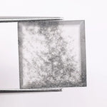 3.34 Ct black and white square cut lab grown diamond with strong contrast sparkle for custom jewelry and engagement rings