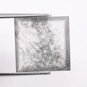 3.34 Ct black and white square cut lab grown diamond with strong contrast sparkle for custom jewelry and engagement rings
