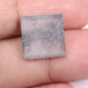 3.34 Ct black and white square cut lab grown diamond with strong contrast sparkle for custom jewelry and engagement rings