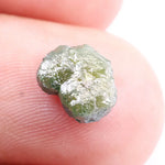 2.13 Ct natural green rough diamond, loose uncut earth-mined raw rustic diamond for handmade jewelry and custom designs.