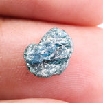 2.23 Ct uncut natural blue raw diamond, loose conflict-free earth-mined rough diamond stone for custom jewelry.
