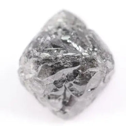 Raw and rough gray diamond beads for jewelry making