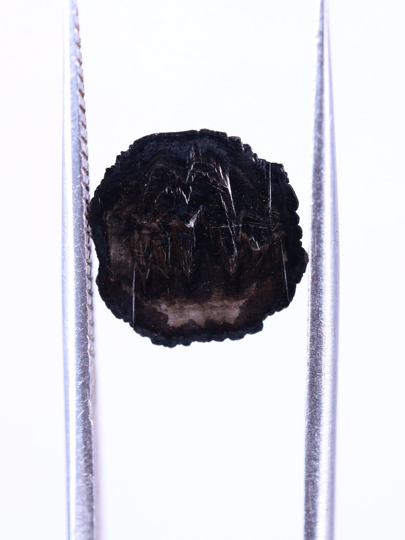Black stone on a white background