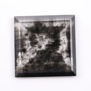 2.43 Ct black square cut lab grown diamond loose stone with sharp geometric shape, deep black color, and brilliant modern faceting for custom jewelry.