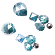 3.62 Ct Natural Mixed Shape Diamond Blue Color Rose Cut Diamond for Unique Gift