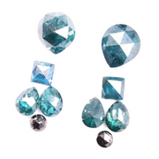 3.62 Ct Natural Mixed Shape Diamond Blue Color Rose Cut Diamond for Unique Gift