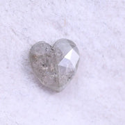 0.88 Ct Heart Cut White Grey Diamond Natural Loose Diamond For Wedding Ring