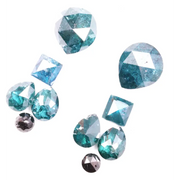 3.62 Ct Natural Mixed Shape Diamond Blue Color Rose Cut Diamond for Unique Gift