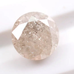 1.35 Ct white round shape lab grown diamond loose stone with brilliant cut facets and high sparkle for engagement ring or custom jewelry setting.