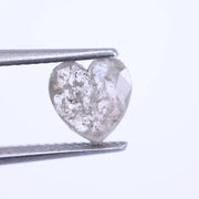 0.88 Ct Heart Cut White Grey Diamond Natural Loose Diamond For Wedding Ring