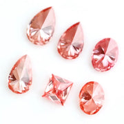 Fancy pink lab grown diamonds in pear, oval and princess cut, loose lab created diamonds for eco friendly fine jewelry making and custom engagement rings