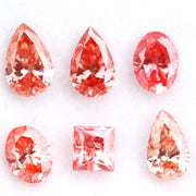Fancy pink lab grown diamonds in pear, oval and princess cut, loose lab created diamonds for eco friendly fine jewelry making and custom engagement rings