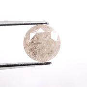 1.35 Ct white round shape lab grown diamond loose stone with brilliant cut facets and high sparkle for engagement ring or custom jewelry setting.