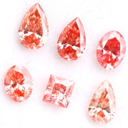 Fancy pink lab grown diamonds in pear, oval and princess cut, loose lab created diamonds for eco friendly fine jewelry making and custom engagement rings