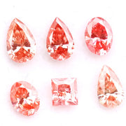 Fancy pink lab grown diamonds in pear, oval and princess cut, loose lab created diamonds for eco friendly fine jewelry making and custom engagement rings