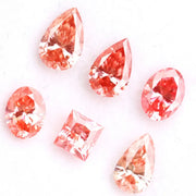 Fancy pink lab grown diamonds in pear, oval and princess cut, loose lab created diamonds for eco friendly fine jewelry making and custom engagement rings