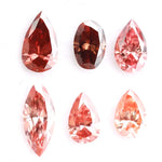 Fancy pink red lab grown diamond mix shape loose diamonds in pear marquise and oval cut perfect for engagement ring jewelry making