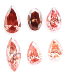 Fancy pink red lab grown diamond mix shape loose diamonds in pear marquise and oval cut perfect for engagement ring jewelry making