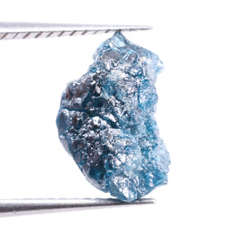 3.22Ct Natural Uncut Rough Diamond, Blue Earth-Mined Raw Loose Diamond, Unique Stone for Engagement Ring, Conflict Free