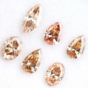 Fancy champagne lab grown diamond mix shapes pear oval marquise loose diamond for engagement ring and fine jewelry making