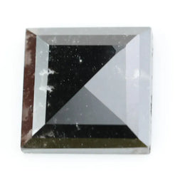 Square step-cut lab grown diamond with crisp geometric facets, high clarity, and modern symmetrical design on a clean white background