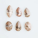 Fancy champagne lab grown diamond mix shapes pear oval marquise loose diamond for engagement ring and fine jewelry making