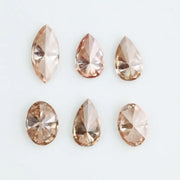 Fancy champagne lab grown diamond mix shapes pear oval marquise loose diamond for engagement ring and fine jewelry making
