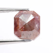 1.30 carat natural loose asscher cut brown diamond fancy color stone for custom engagement ring