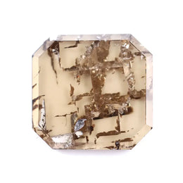 2.05 Ct brown Square cut diamond loose stone with geometric facets and warm brown sparkle.