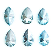Teal blue pear cut lab grown diamond loose stone for engagement ring, sparkling blue CVD diamond for fine jewelry making