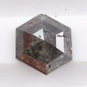 0.93 carat natural loose hexagon cut black gray diamond fancy shape for custom engagement ring