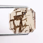 2.05 Ct brown Square cut diamond loose stone with geometric facets and warm brown sparkle.