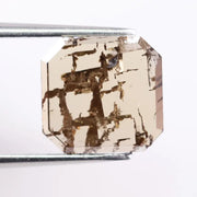 2.05 Ct brown Square cut diamond loose stone with geometric facets and warm brown sparkle.