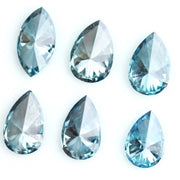 Teal blue pear cut lab grown diamond loose stone for engagement ring, sparkling blue CVD diamond for fine jewelry making