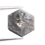 0.93 carat natural loose hexagon cut black gray diamond fancy shape for custom engagement ring