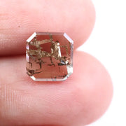2.05 Ct brown Square cut diamond loose stone with geometric facets and warm brown sparkle.