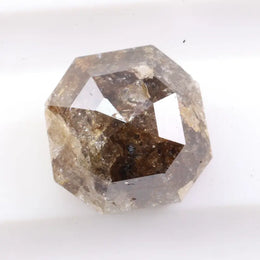 1.50 carat natural loose asscher cut brown diamond fancy color stone for custom engagement ring