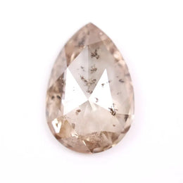 Luxury 3.56 Ct pear cut brown lab grown diamond loose stone with deep tone and sparkling faceting.