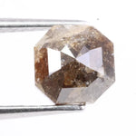 1.50 carat natural loose asscher cut brown diamond fancy color stone for custom engagement ring