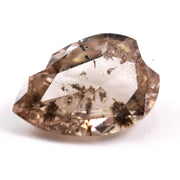 Luxury 3.56 Ct pear cut brown lab grown diamond loose stone with deep tone and sparkling faceting.