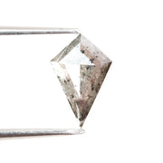 0.71 Ct brown grey and black kite cut natural diamond with rare geometric form and soft earthy tones for custom jewelry
