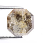 1.50 carat natural loose asscher cut brown diamond fancy color stone for custom engagement ring