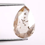 Luxury 3.56 Ct pear cut brown lab grown diamond loose stone with deep tone and sparkling faceting.