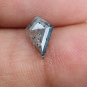 0.71 Ct brown grey and black kite cut natural diamond with rare geometric form and soft earthy tones for custom jewelry
