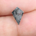 0.71 Ct brown grey and black kite cut natural diamond with rare geometric form and soft earthy tones for custom jewelry