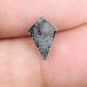 0.71 Ct brown grey and black kite cut natural diamond with rare geometric form and soft earthy tones for custom jewelry