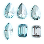 Fancy blue lab grown diamond mixed cut CVD loose diamonds including pear marquise and emerald cut for engagement ring and fine jewelry design