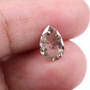 Luxury 3.56 Ct pear cut brown lab grown diamond loose stone with deep tone and sparkling faceting.