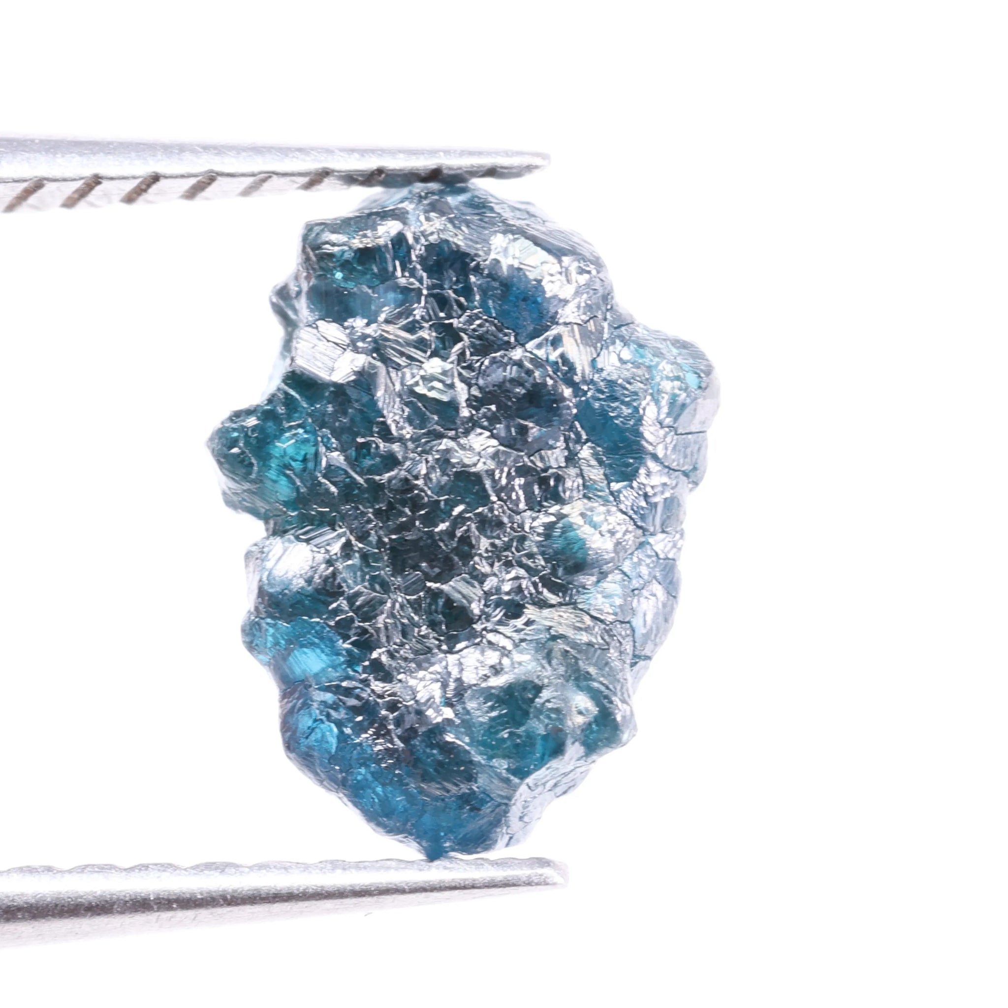 2.18Ct Natural Rough Dimaond, Blue Uncut Raw Stone, Loose Earth Mine Gem For Wedding Jewelry, African Mine Conflict Free Diamond