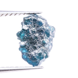 2.18Ct Natural Rough Dimaond, Blue Uncut Raw Stone, Loose Earth Mine Gem For Wedding Jewelry, African Mine Conflict Free Diamond